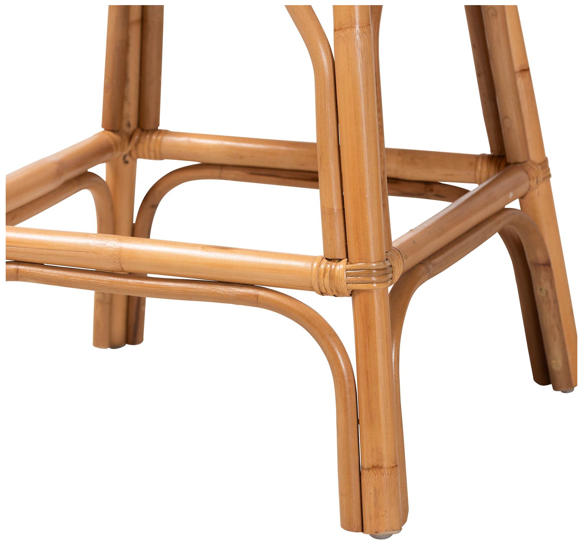 Image 7 bali & pari Adam Natural Rattan Counter Stool - Swivel Bar Chair more views