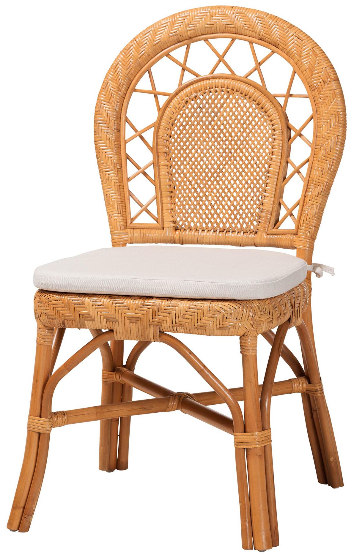 Image 2 bali & pari Adam Natural Rattan Dining Chair with Removable Cushion