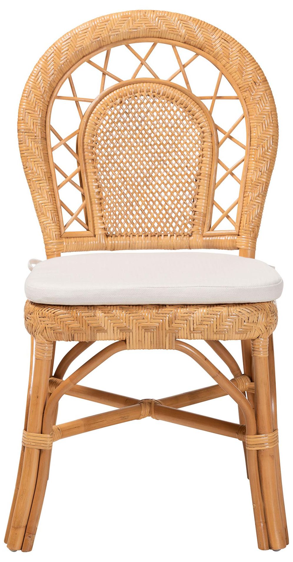 Image 3 bali & pari Adam Natural Rattan Dining Chair with Removable Cushion more views