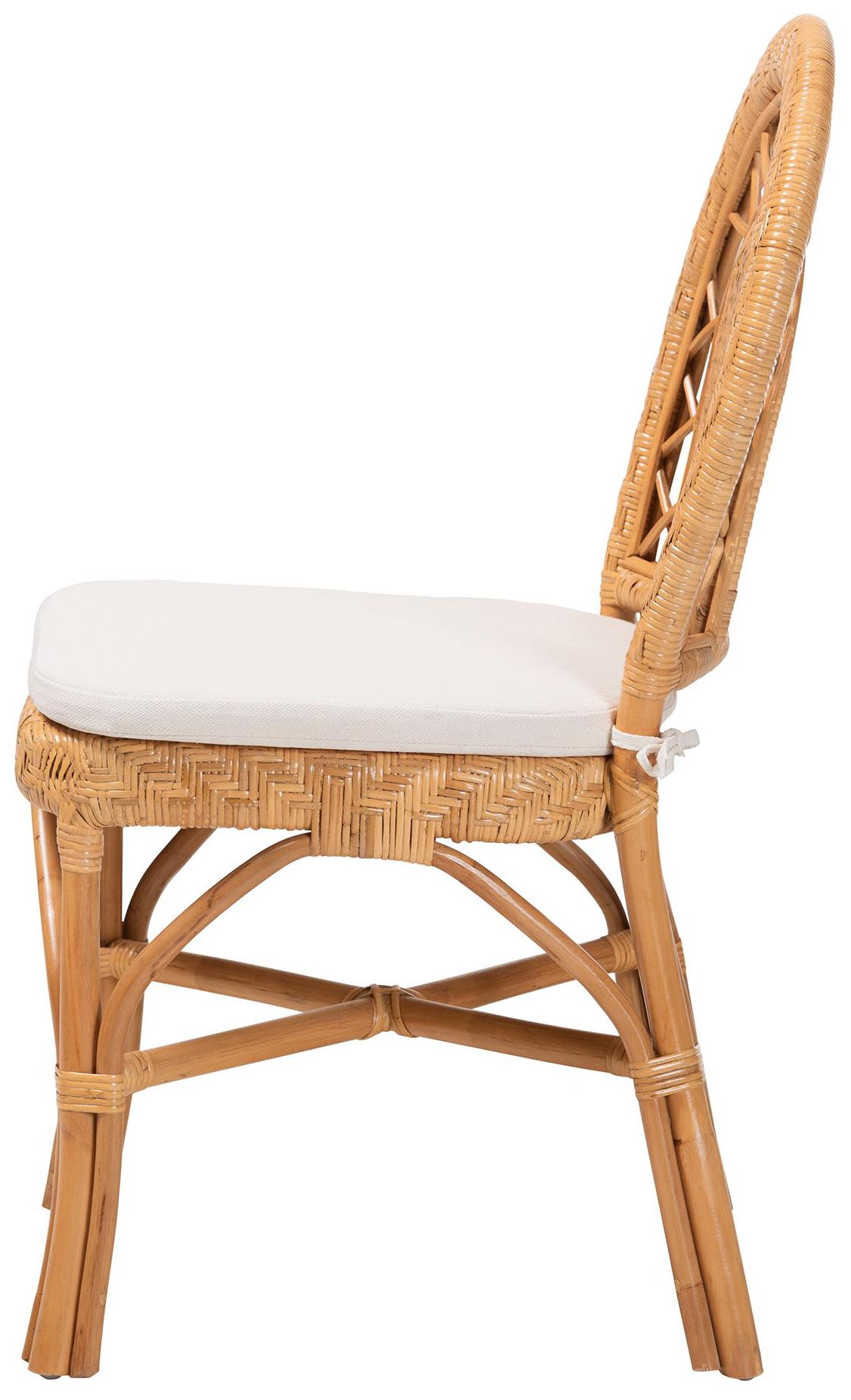Image 4 bali & pari Adam Natural Rattan Dining Chair with Removable Cushion more views
