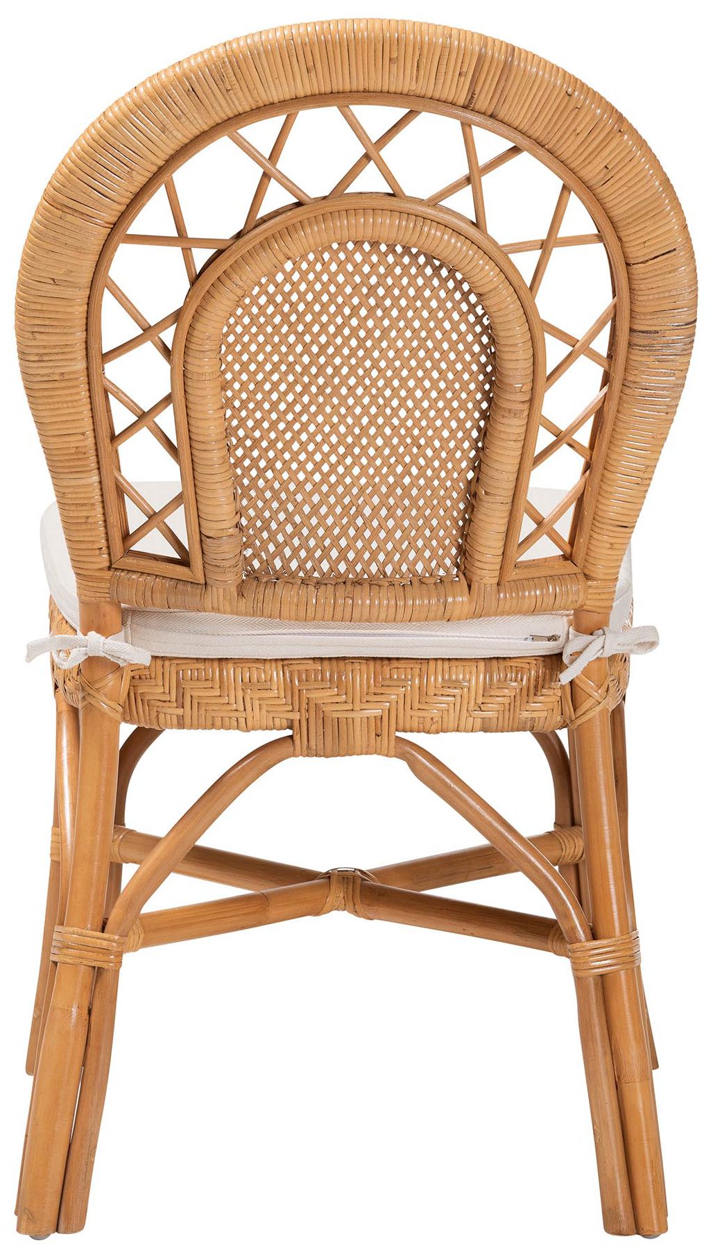 Image 5 bali & pari Adam Natural Rattan Dining Chair with Removable Cushion more views