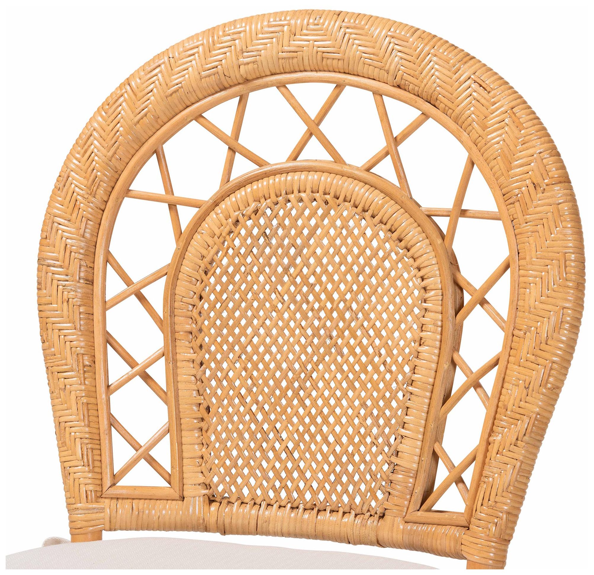 Image 6 bali & pari Adam Natural Rattan Dining Chair with Removable Cushion more views