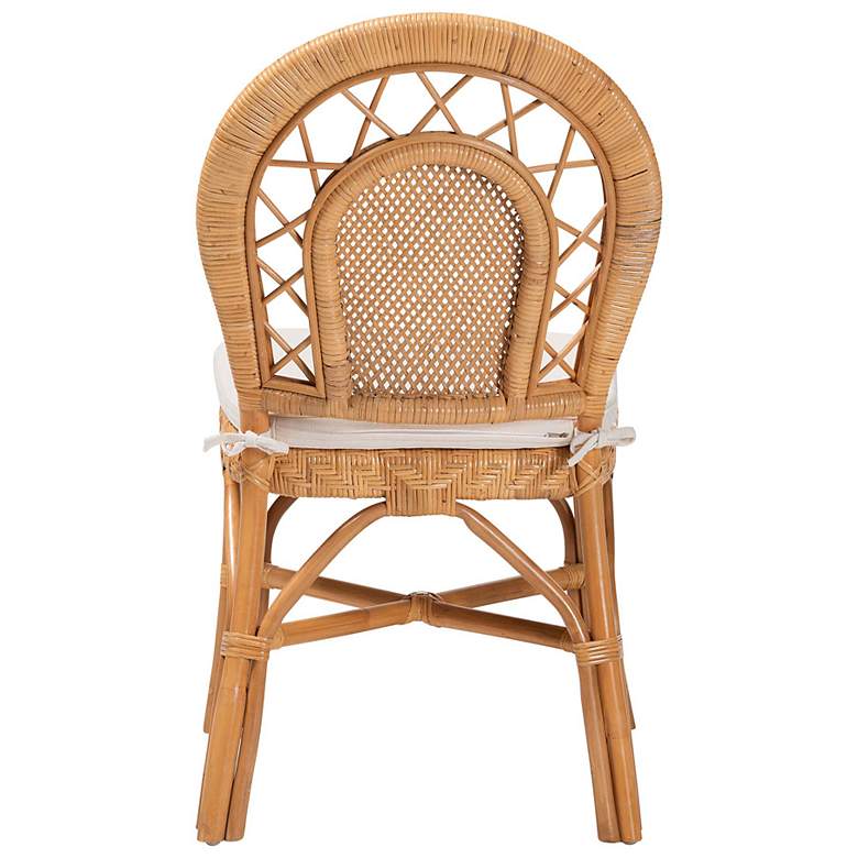 Image 5 bali & pari Adam Natural Rattan Dining Chair with Removable Cushion more views