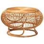 2_bali & pari Adeola Round Lantern Shaped Handcrafted Rattan Coffee Table