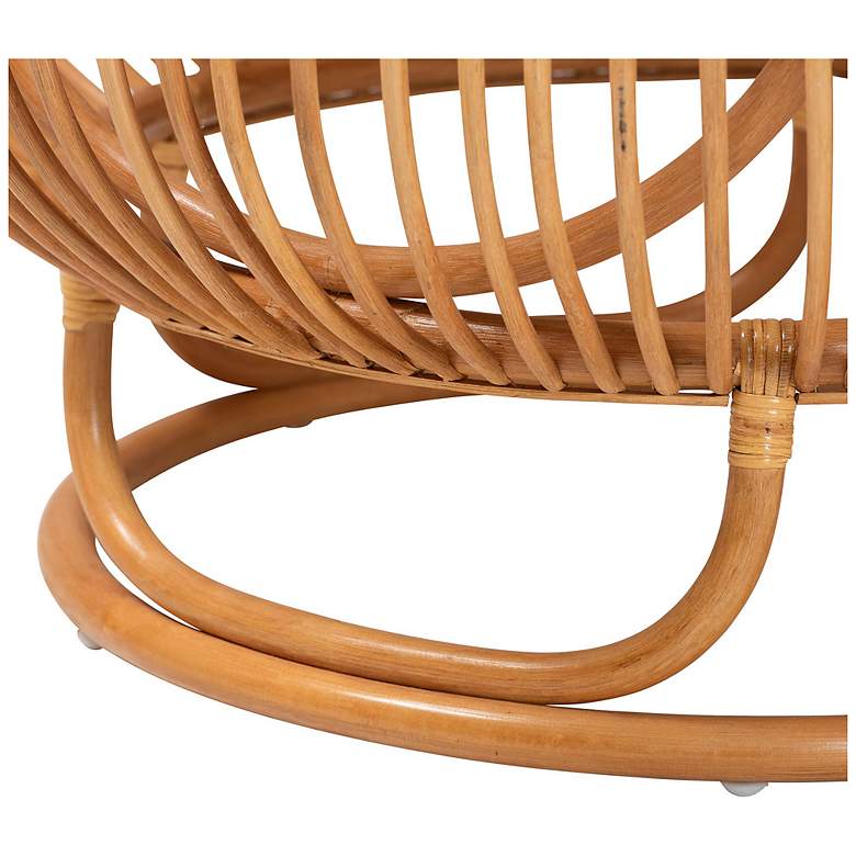 Image 4 bali & pari Adeola Round Lantern Shaped Handcrafted Rattan Coffee Table more views