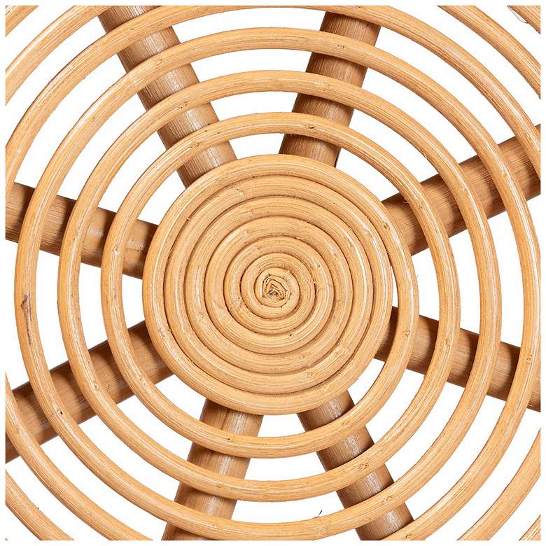 Image 5 bali & pari Adeola Round Lantern Shaped Handcrafted Rattan Coffee Table more views
