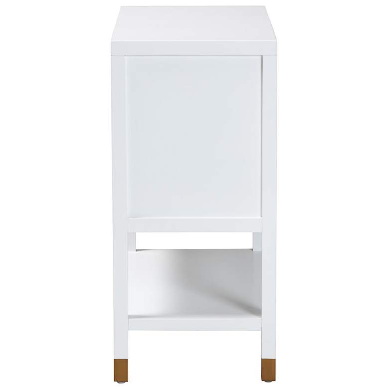 Image 5 bali & pari Aiden Fluted Sideboard - 2 Door Storage Cabinet with Open Shelf more views