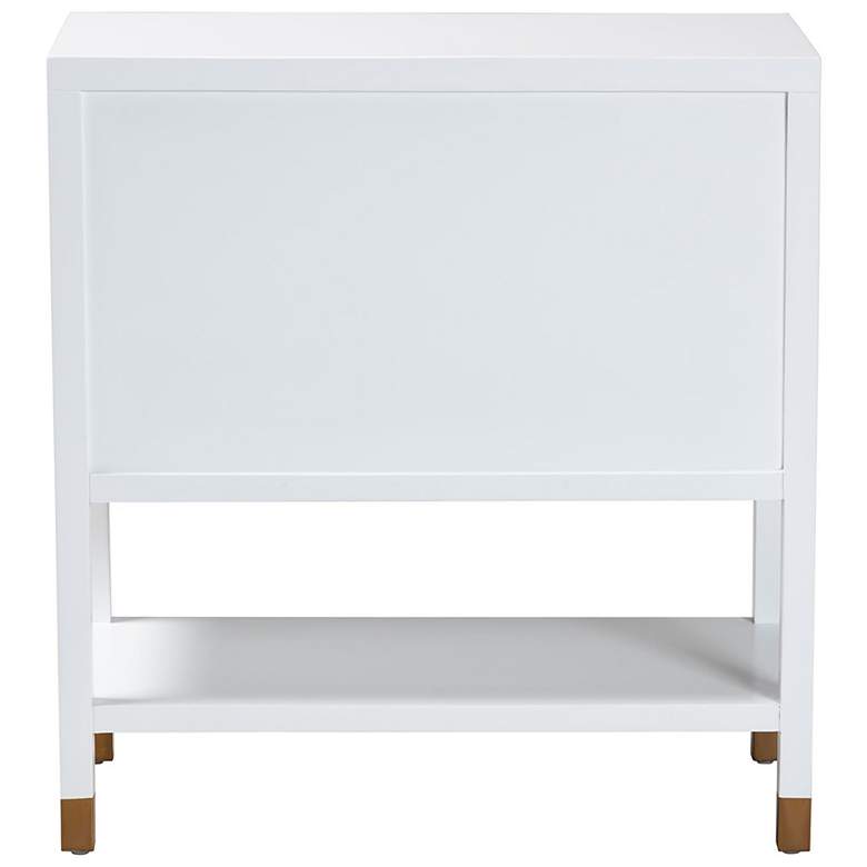 Image 6 bali & pari Aiden Fluted Sideboard - 2 Door Storage Cabinet with Open Shelf more views