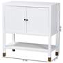bali & pari Aiden Fluted Sideboard - 2 Door Storage Cabinet with Open Shelf