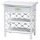 bali & pari Akane White Natural Rattan Nightstand with Drawer and Shelves