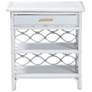 4_bali & pari Akane White Natural Rattan Nightstand with Drawer and Shelves more views