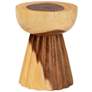 2_bali & pari Alara Hand-carved Suar Wood Side Table