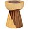 bali & pari Alara Hand-carved Suar Wood Side Table
