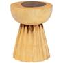 3_bali & pari Alara Hand-carved Suar Wood Side Table more views