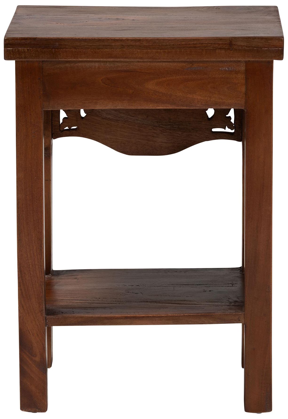 Image 5 bali & pari Alexandra Handcarved Mahogany Wood Nightstand more views