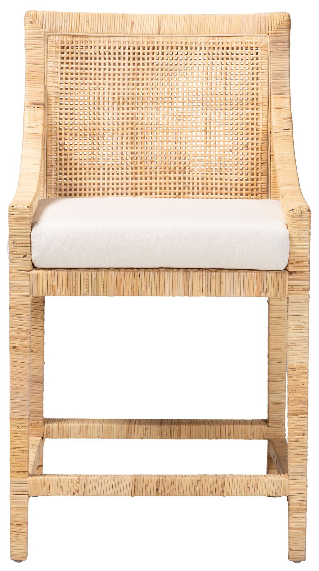 Image 3 bali & pari Alexis Rattan Counter Stool with Removable Seat Cushion more views