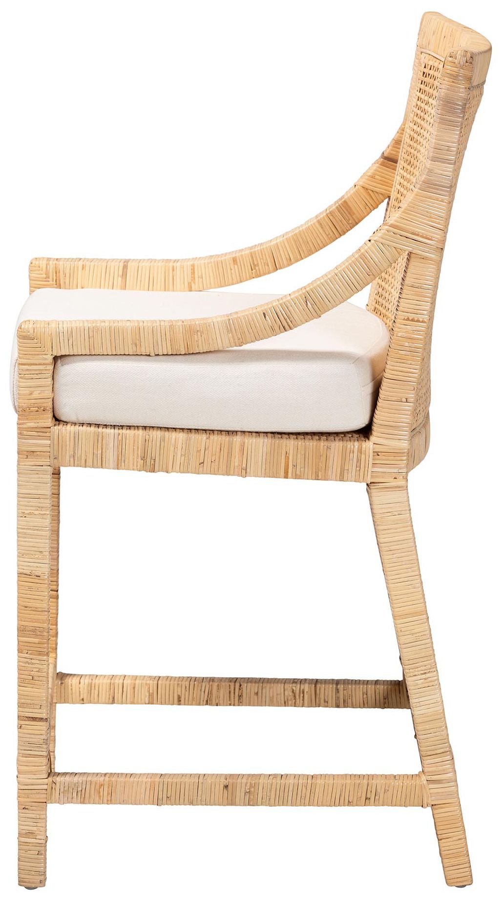 Image 4 bali & pari Alexis Rattan Counter Stool with Removable Seat Cushion more views