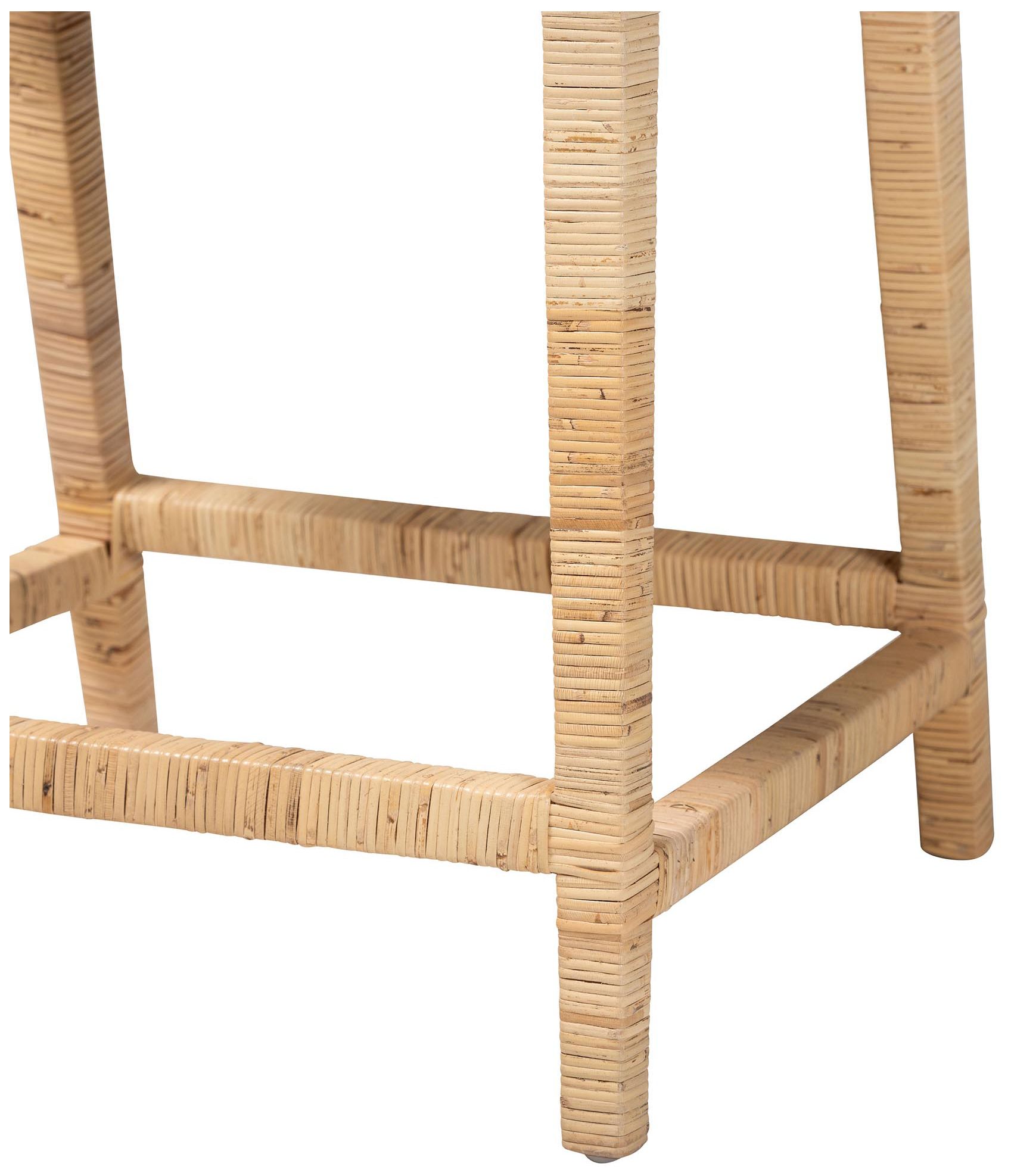 Image 7 bali & pari Alexis Rattan Counter Stool with Removable Seat Cushion more views