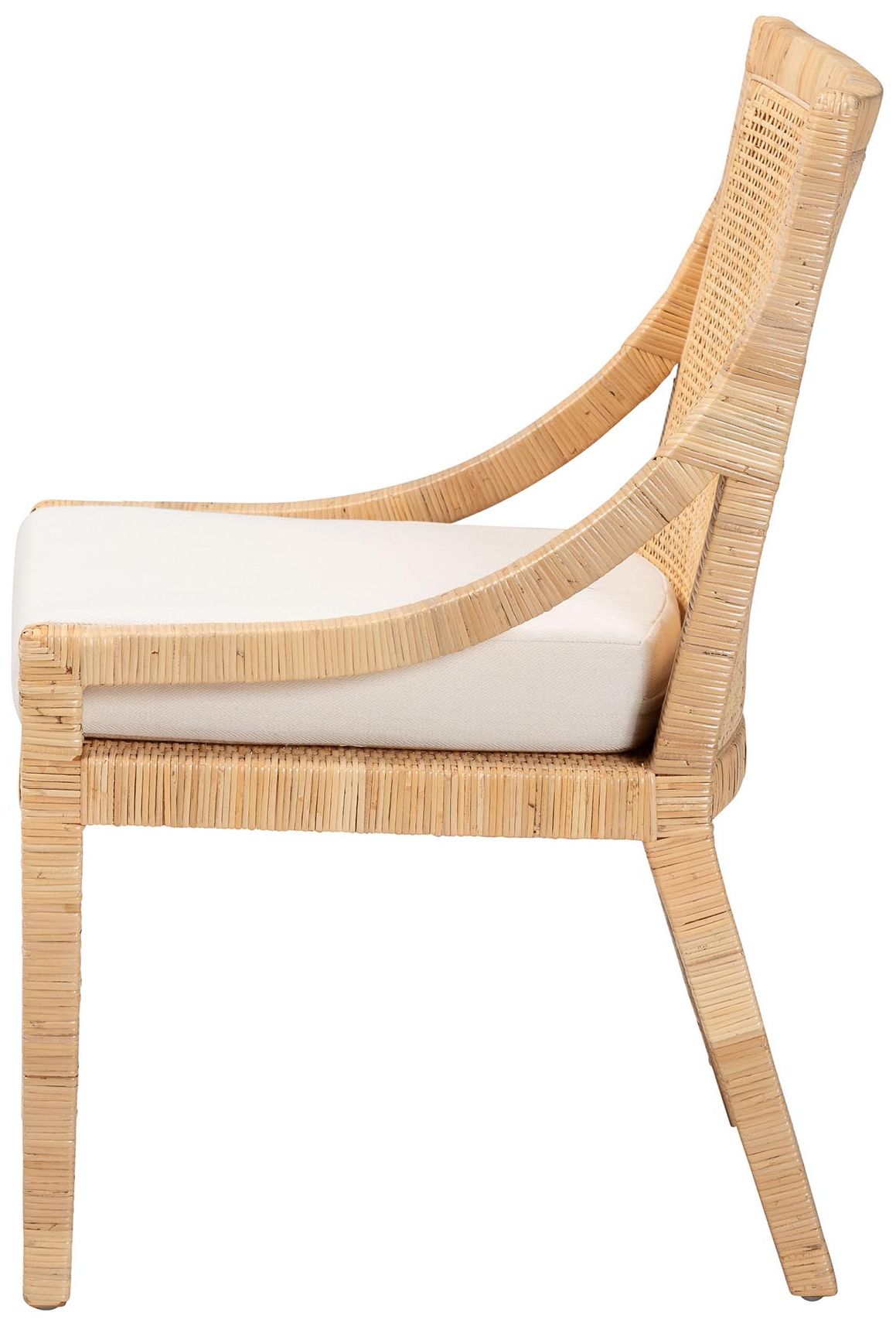 Image 4 bali & pari Alexis Rattan Dining Chair with Removable Seat Cushion more views