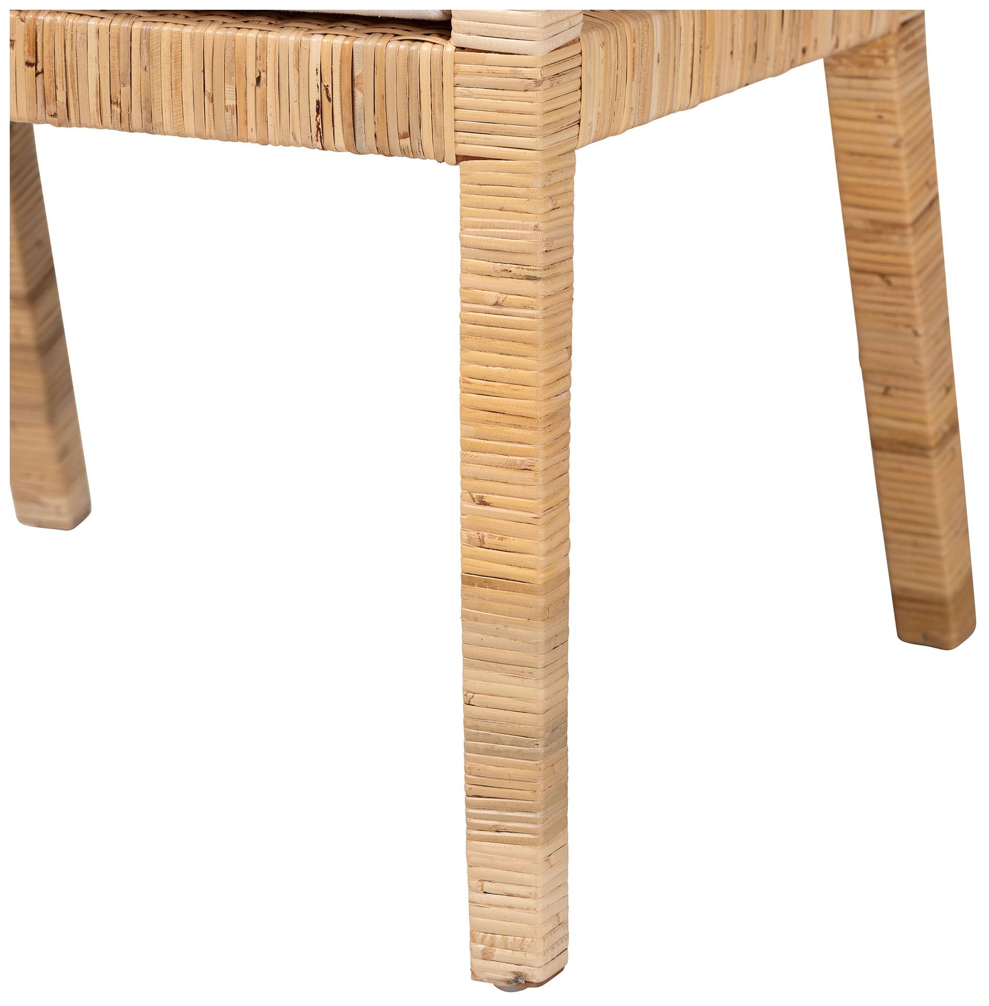 Image 7 bali & pari Alexis Rattan Dining Chair with Removable Seat Cushion more views
