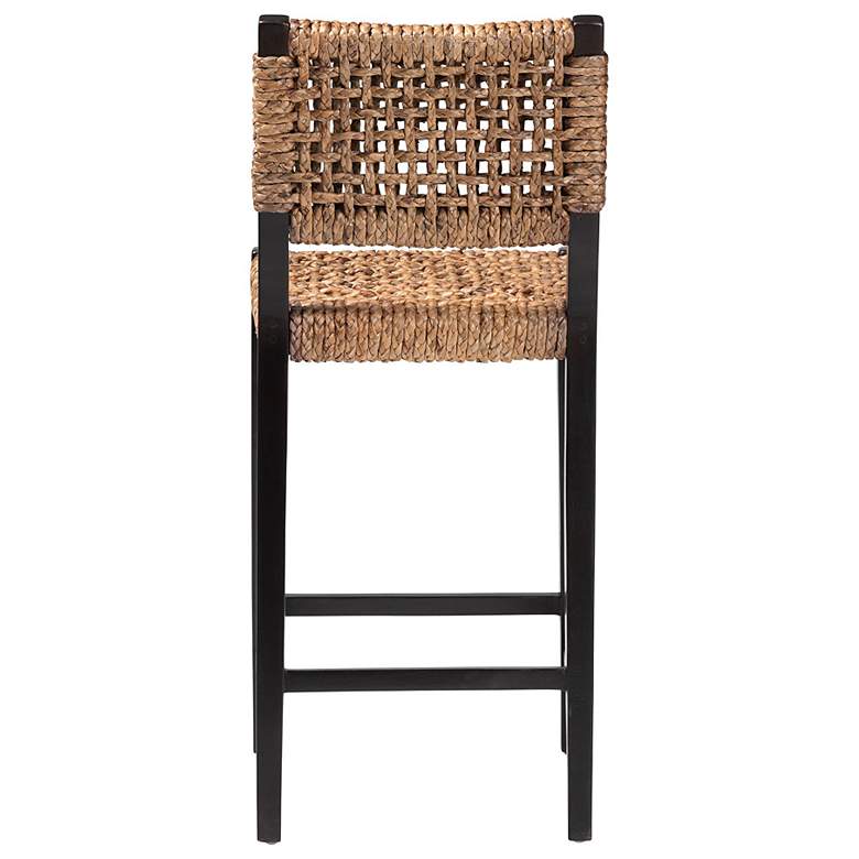 Image 5 bali & pari Alise Dark Brown Handwoven Seagrass Bar Stool more views