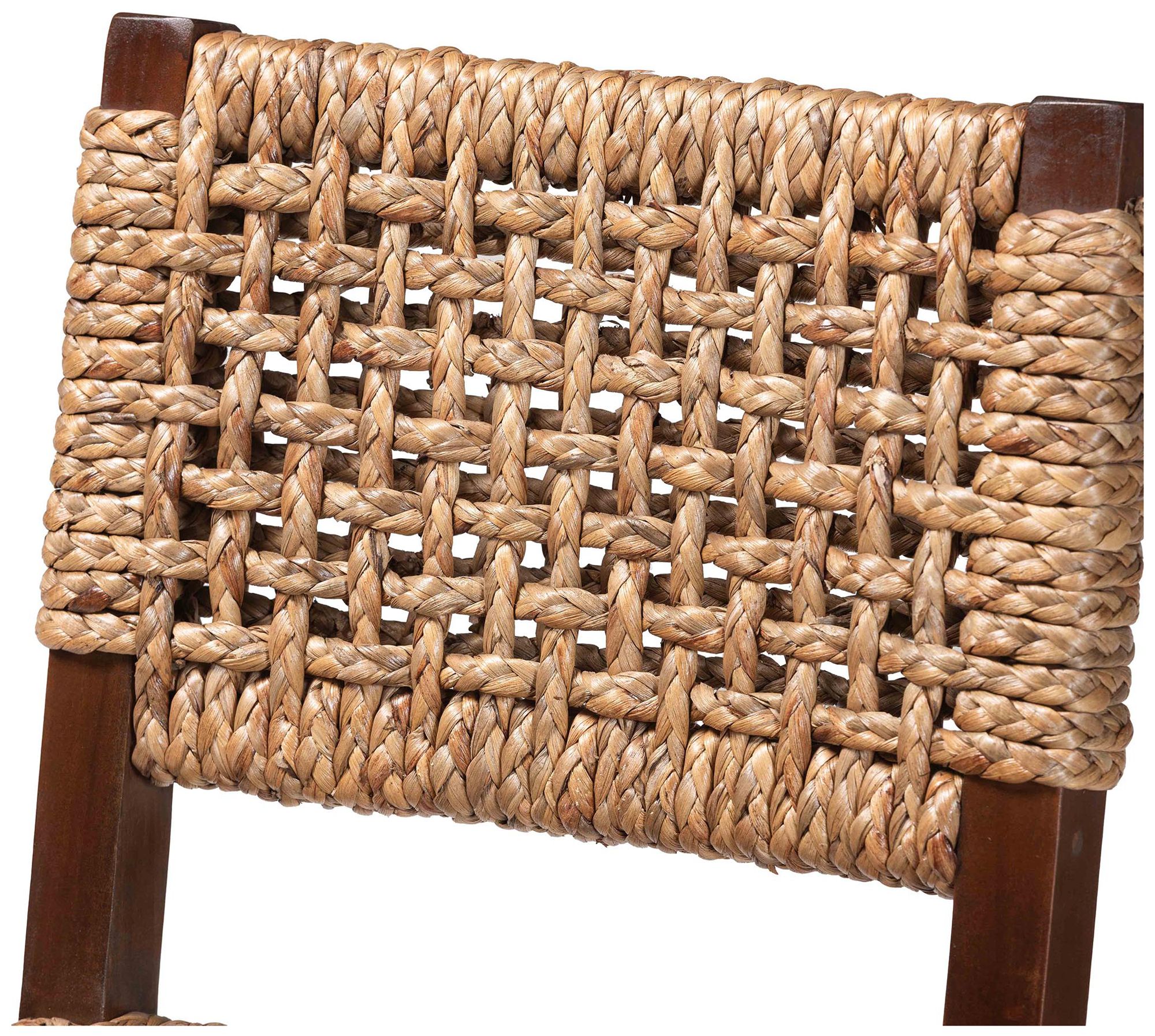 Image 6 bali & pari Alise Handwoven Seagrass Bar Stool with Mahogany Wood Frame more views