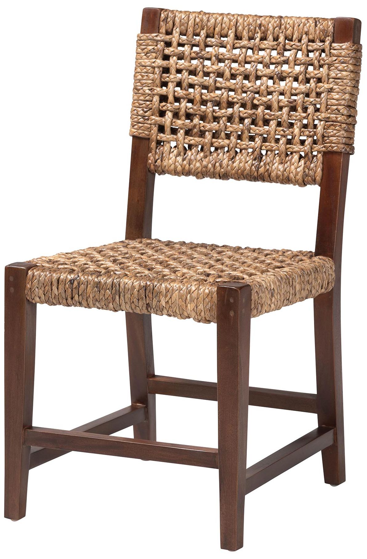 Image 2 bali & pari Alise Handwoven Seagrass Dining Chair with Mahogany Wood Frame