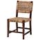 bali & pari Alise Handwoven Seagrass Dining Chair with Mahogany Wood Frame