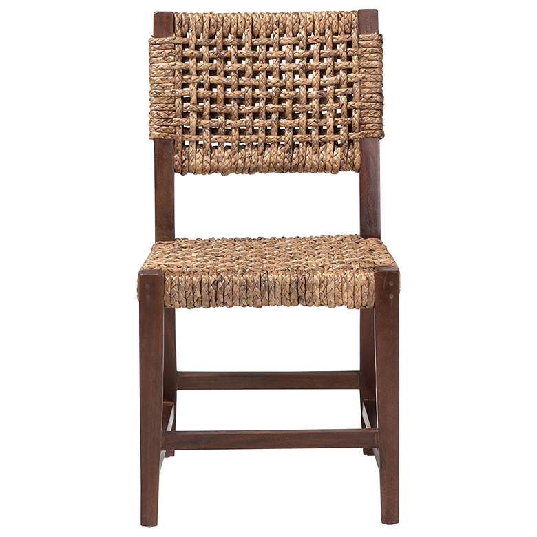 Image 3 bali & pari Alise Handwoven Seagrass Dining Chair with Mahogany Wood Frame more views