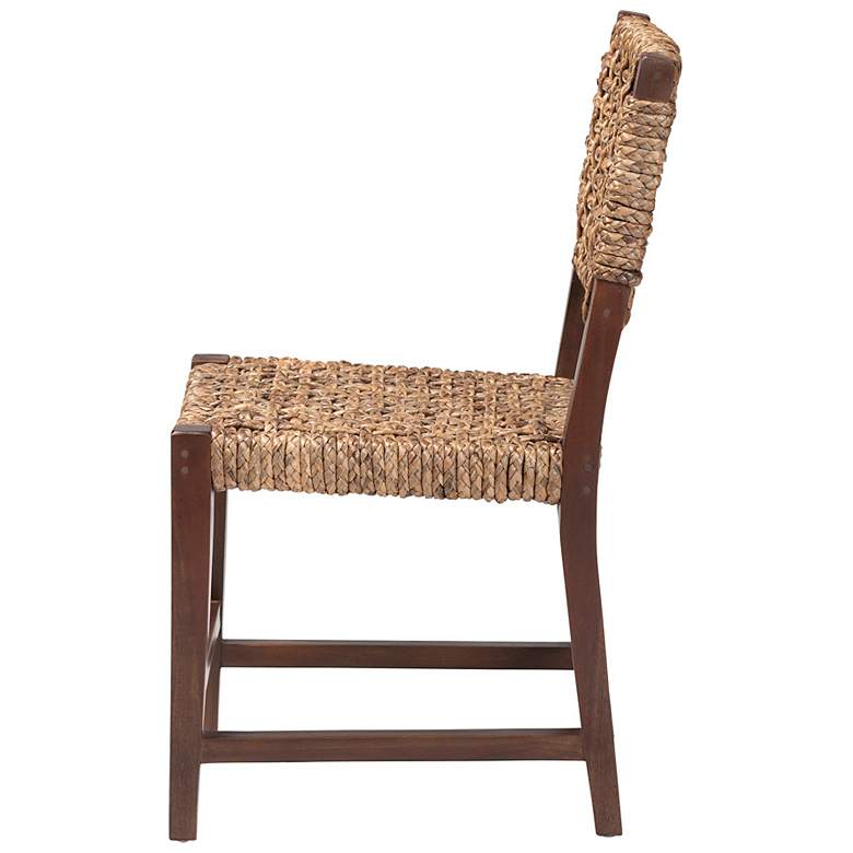 Image 4 bali & pari Alise Handwoven Seagrass Dining Chair with Mahogany Wood Frame more views