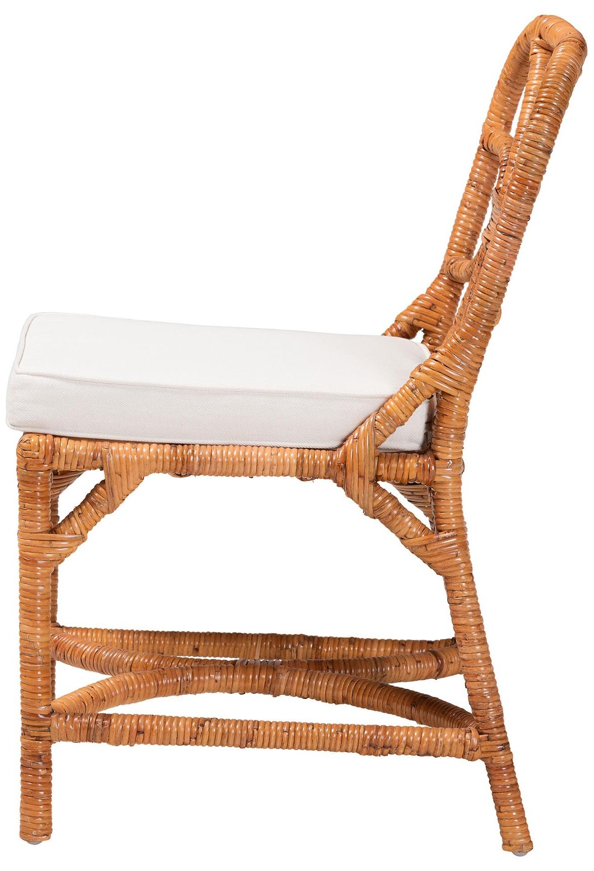 Image 4 bali & pari Alondra Natural Rattan Dining Chair with Removable Cushion more views
