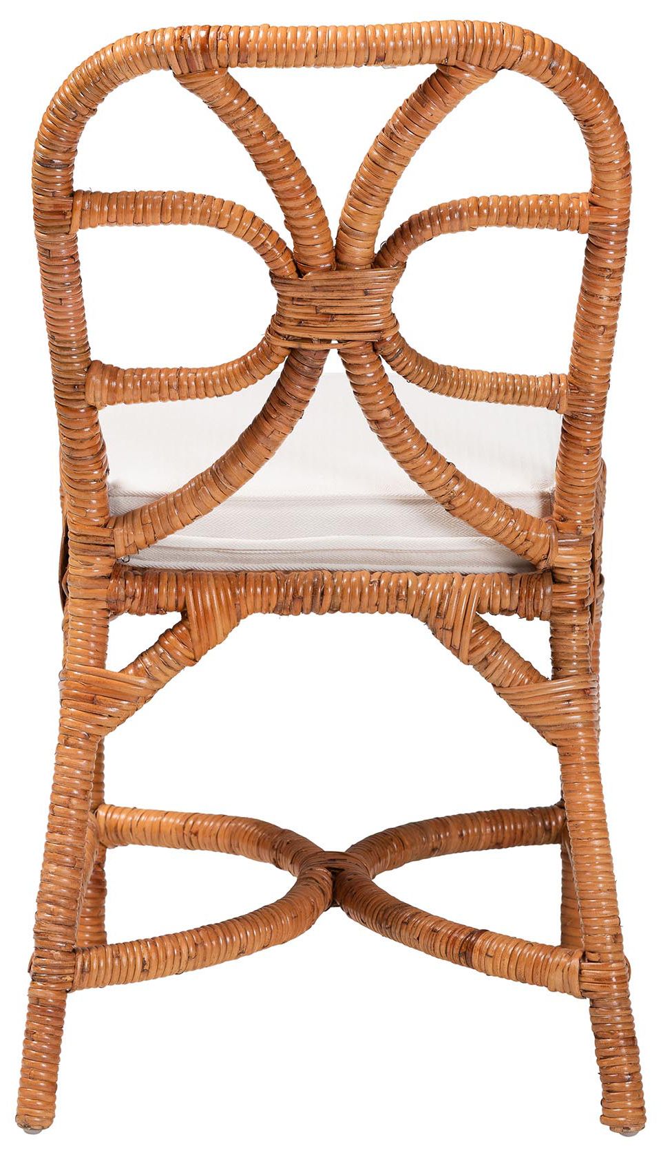 Image 5 bali & pari Alondra Natural Rattan Dining Chair with Removable Cushion more views