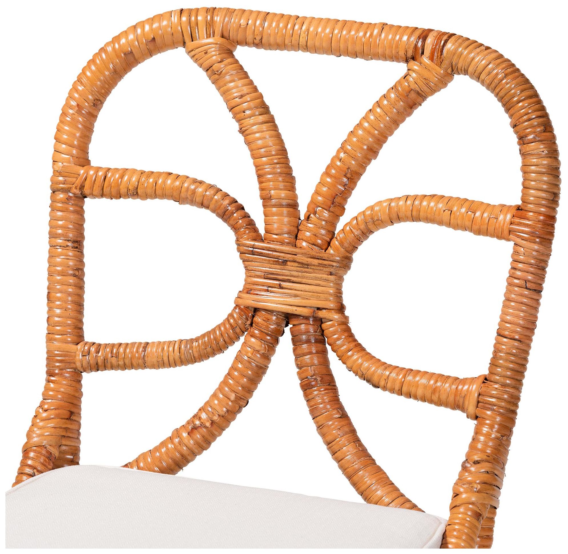 Image 6 bali & pari Alondra Natural Rattan Dining Chair with Removable Cushion more views