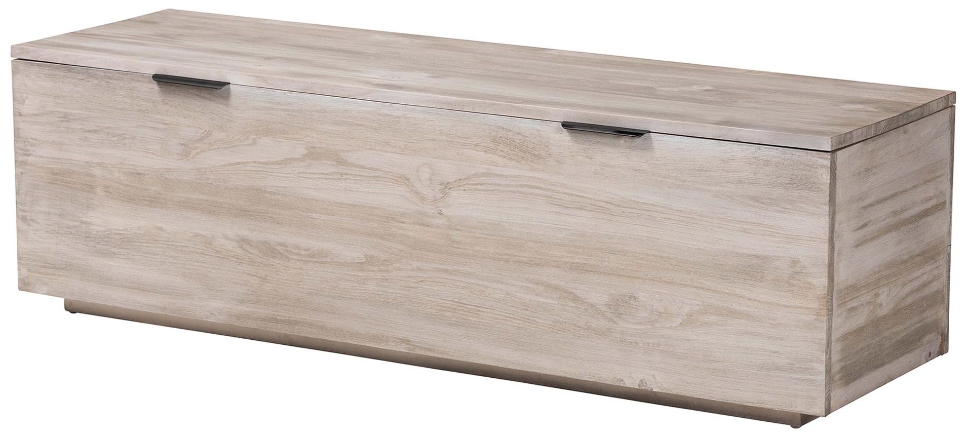 Image 2 bali & pari Alvaro Wood Storage Trunk with Hinged Lid - Blanket Chest