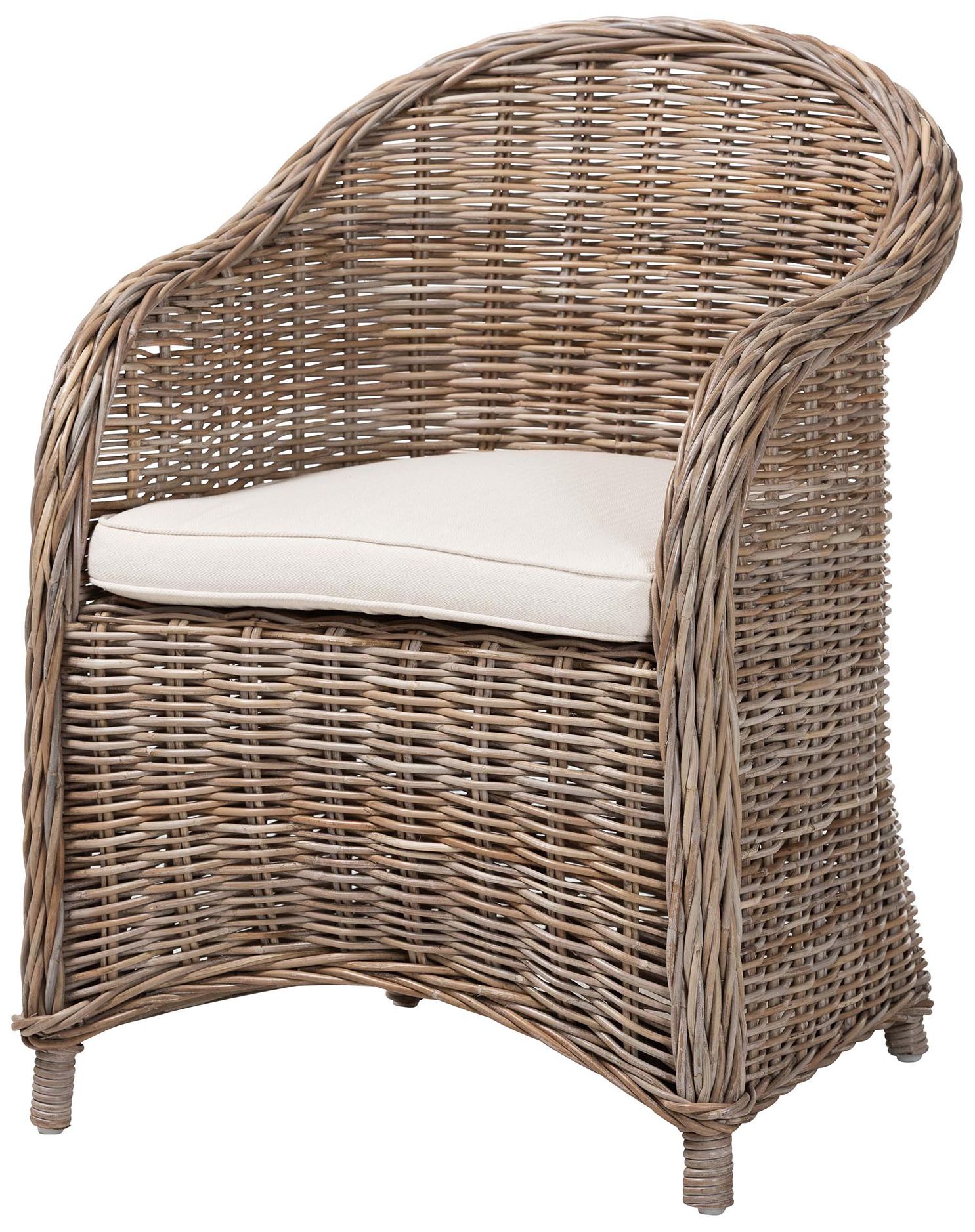 Image 2 bali & pari Amanda Natural Rattan Armchair with Removable Cushion