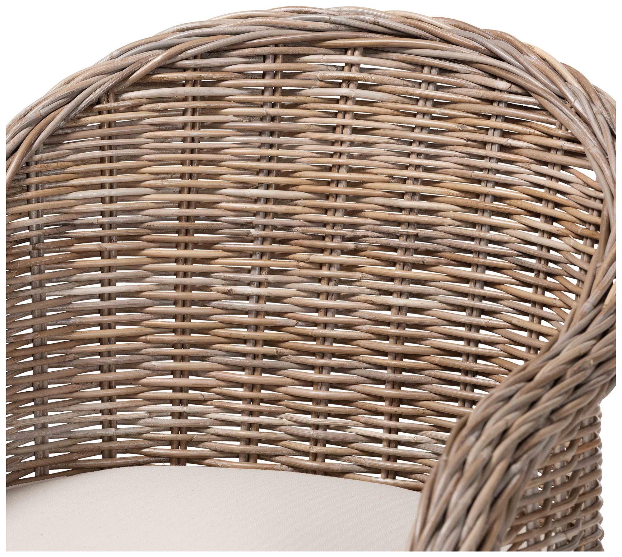 Image 6 bali & pari Amanda Natural Rattan Armchair with Removable Cushion more views