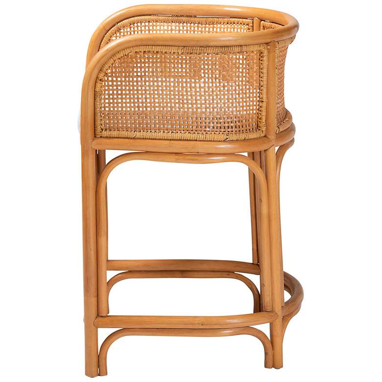 Image 4 bali & pari Aria Natural Rattan Counter Stool with Removable Cushion more views