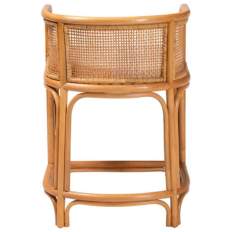 Image 5 bali & pari Aria Natural Rattan Counter Stool with Removable Cushion more views