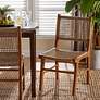 Thumbnail1 of bali & pari Ariba Mahogany Wood Frame and Viro Fiber Weaving Dining Chair