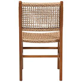 Image5 of bali & pari Ariba Mahogany Wood Frame and Viro Fiber Weaving Dining Chair more views