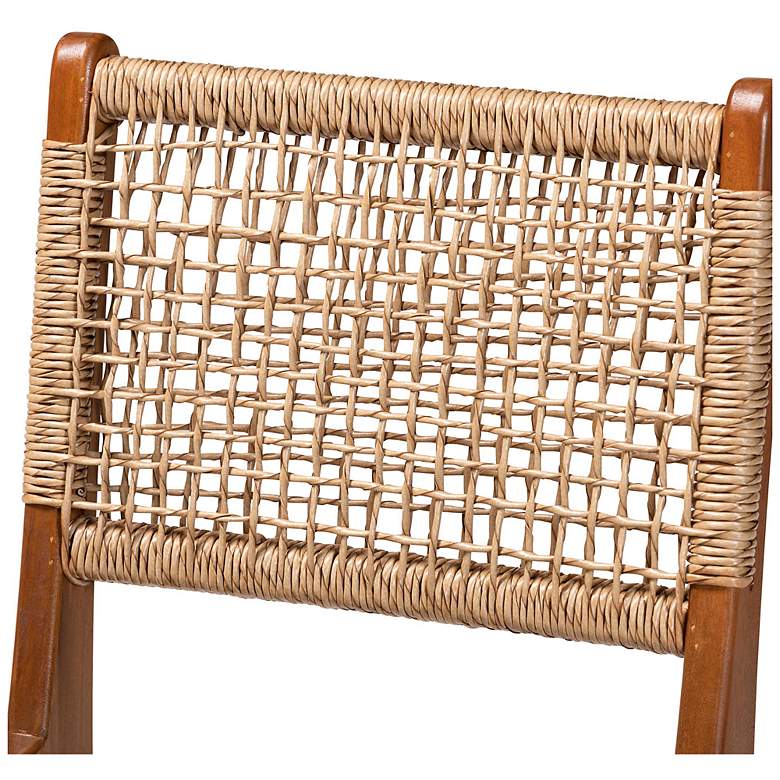 Image 6 bali & pari Ariba Mahogany Wood Frame and Viro Fiber Weaving Dining Chair more views