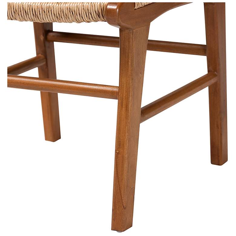 Image 7 bali & pari Ariba Mahogany Wood Frame and Viro Fiber Weaving Dining Chair more views
