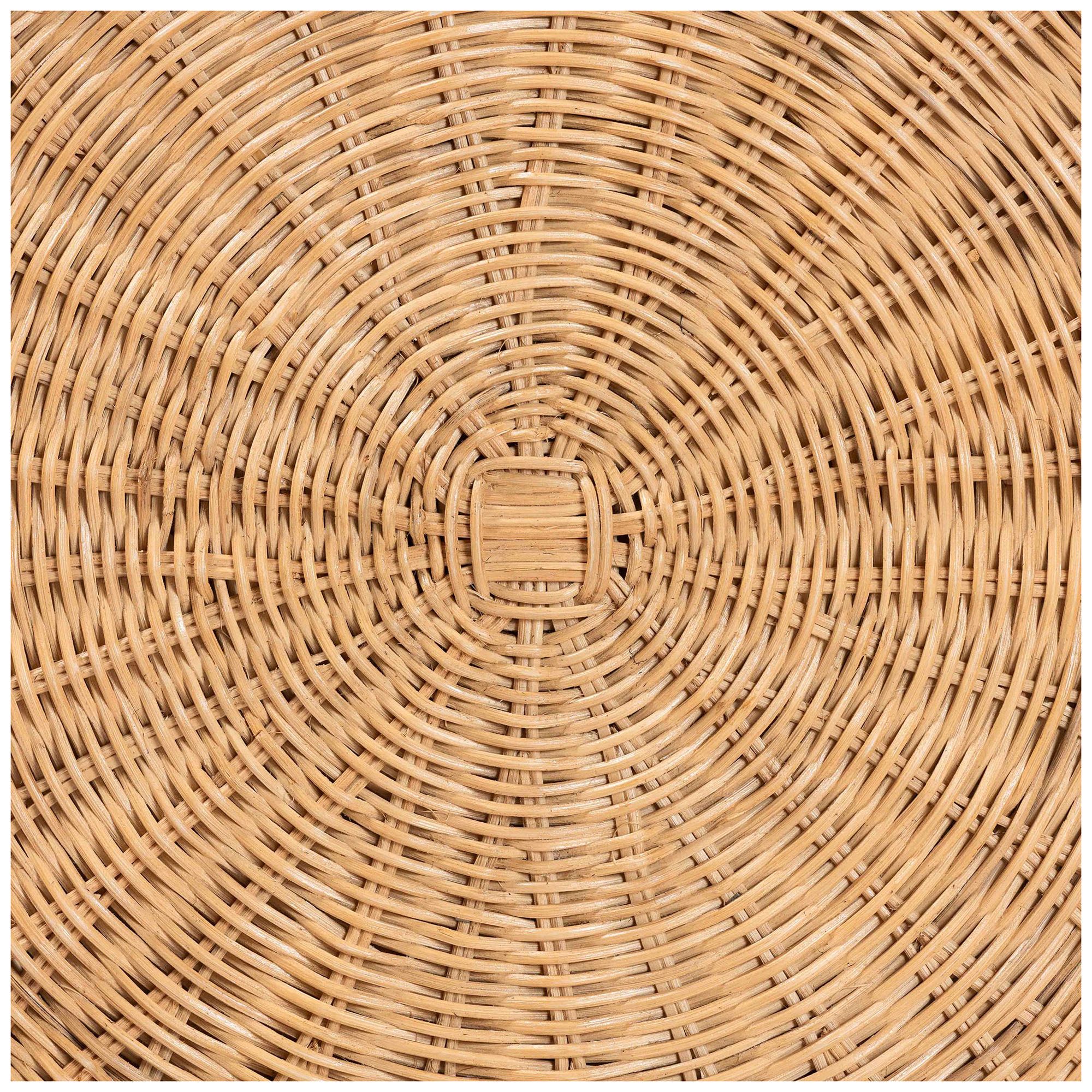 Image 7 bali & pari Avalon Scallop Natural Rattan Pedestal Side Table more views