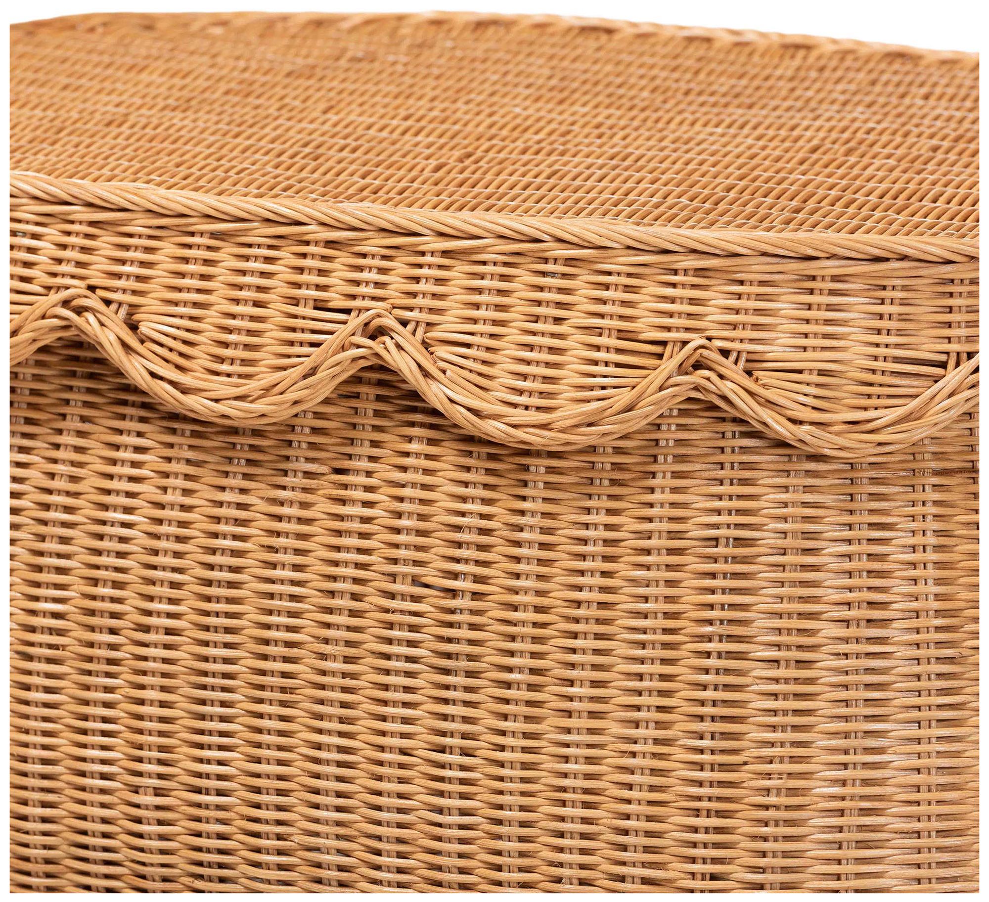 Image 6 bali & pari Ayleen Natural Rattan Basket with Scalloped Lid, Medium more views