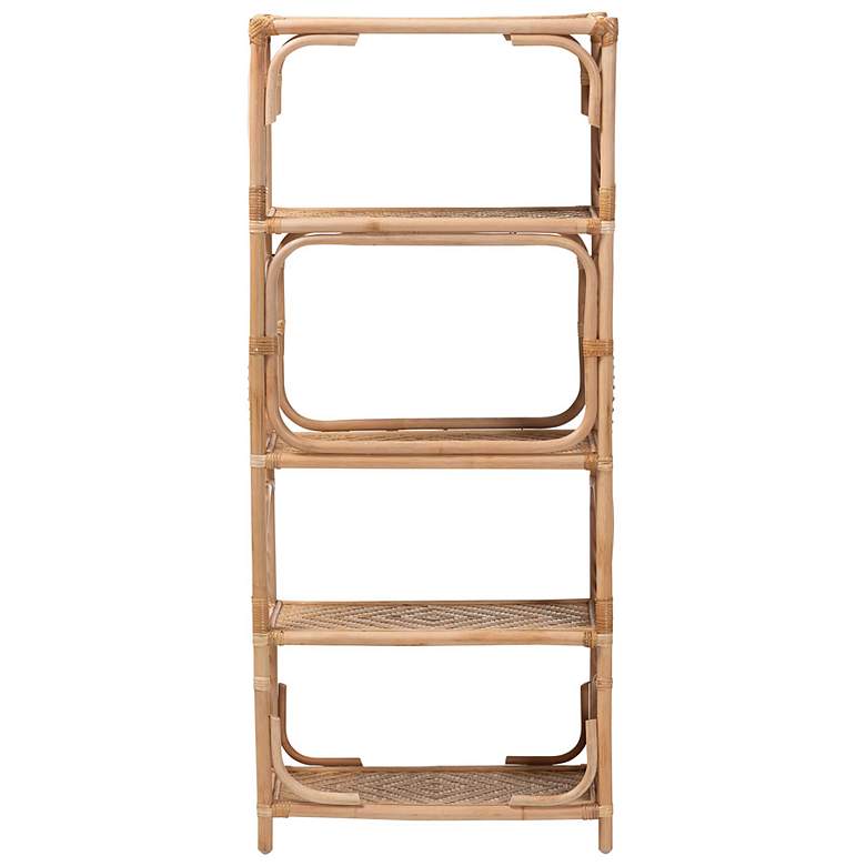 Image 3 bali & pari Baara Natural Rattan 4-Tier Display Shelf more views