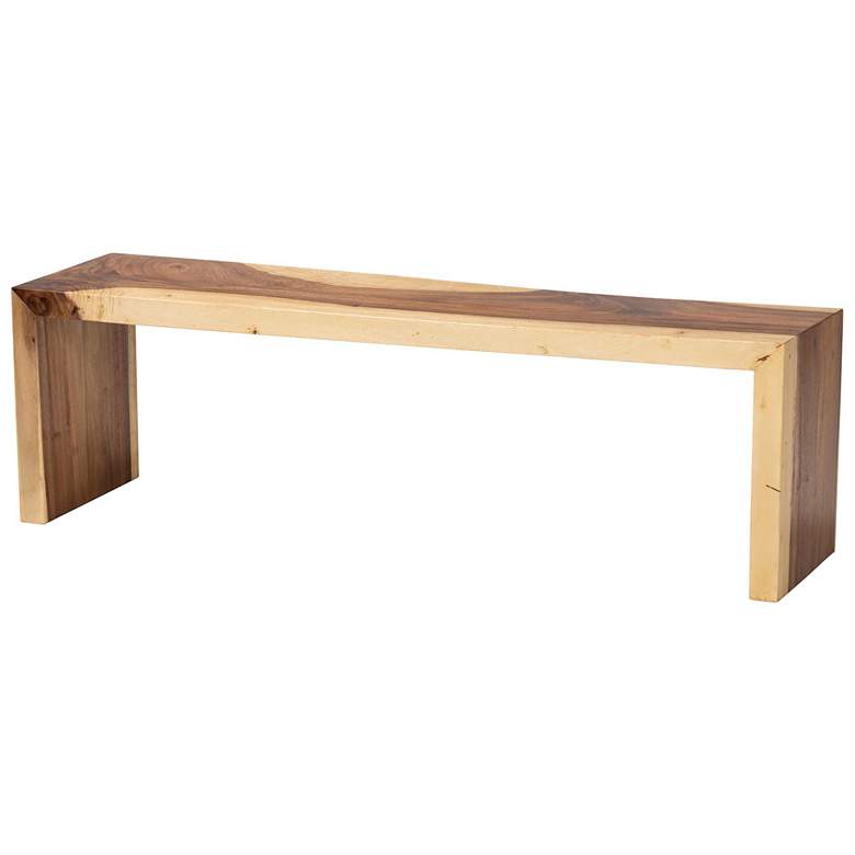 Image 2 bali & pari Bai Modern Rustic Natural Wood Solid Suar Wood Accent Bench