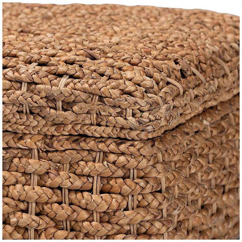 Image 6 bali & pari Bailey Handwoven Square Seagrass Storage Ottoman more views