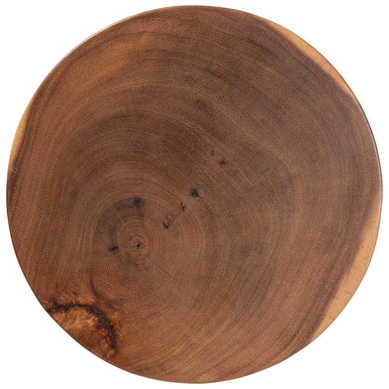 Image 5 bali & pari Bancroft Solid Suar Wood Side Table - Sculptural End Table more views
