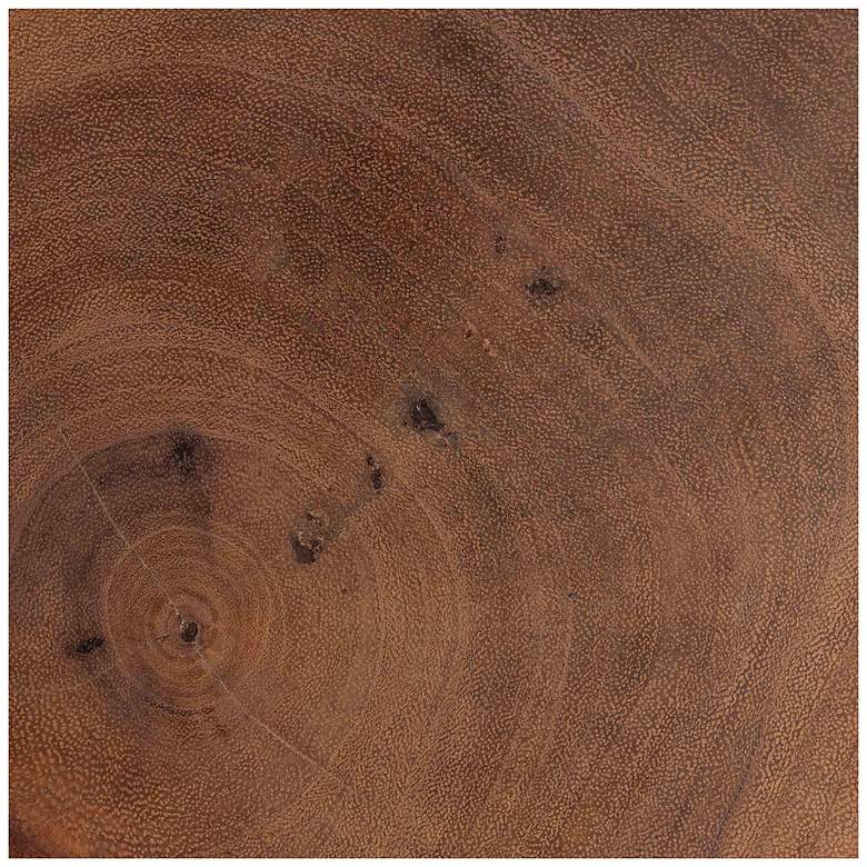 Image 6 bali & pari Bancroft Solid Suar Wood Side Table - Sculptural End Table more views
