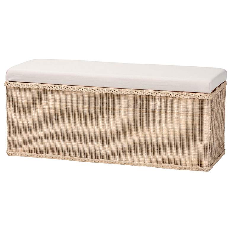 Image 2 bali & pari Barid Braided Rattan Rectangular Storage Bench